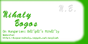 mihaly bogos business card